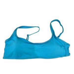 NEW California Waves Teal Blue Bikini Swim Top Womens Size XL